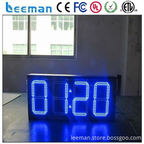led clock signboard large iron wall clock led time and temperature display